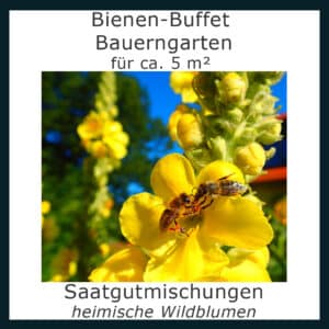 Die Saatgutmischung "Bienen-Buffet Bauerngarten" für ca. 5m² enthält Wildblumensamen, die den Charme von Bauerngärten erblühen lassen.